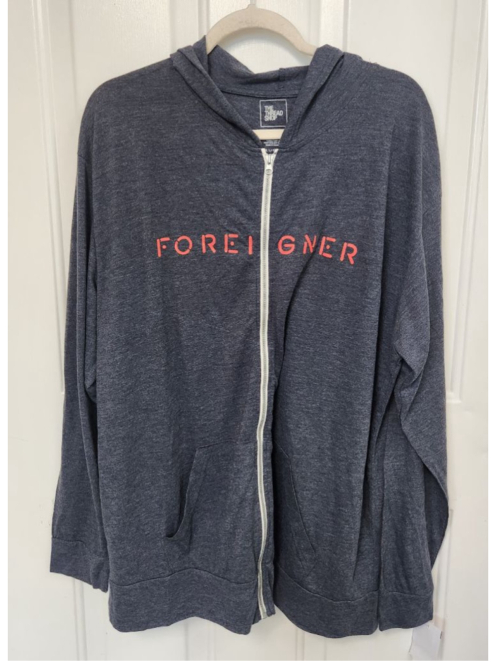 THE THREAD SHOP Navy Foreigner Hoodie XXL